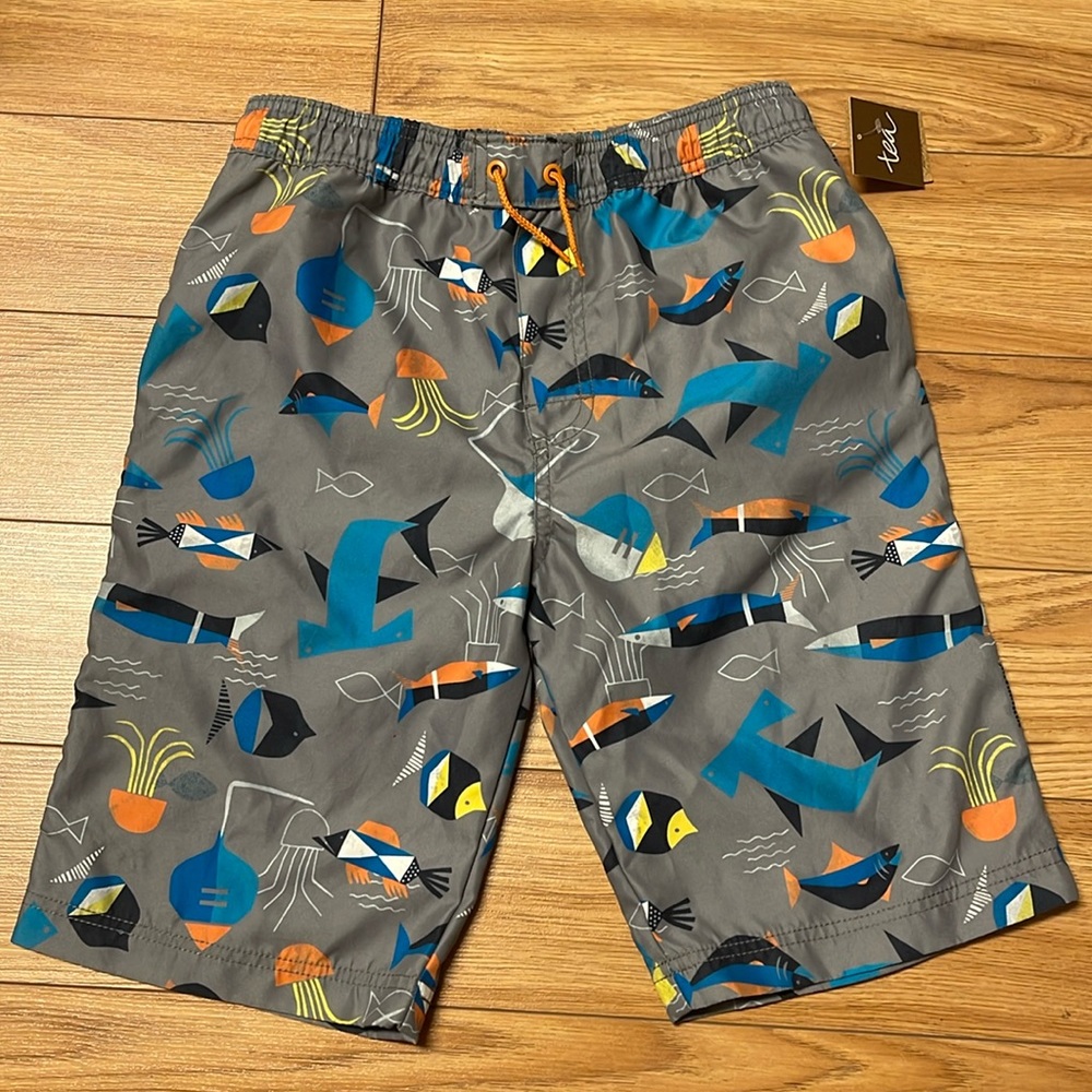 Brand new with tag Size 12 Tea Collection Boys Swim Trunks